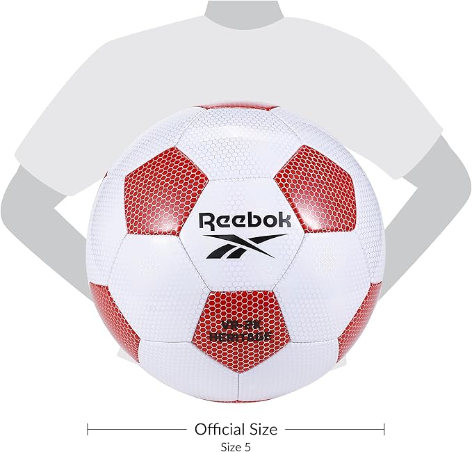 Reebok - Premium Soccer Ball, Advanced Build for Control & Durability, Size 5