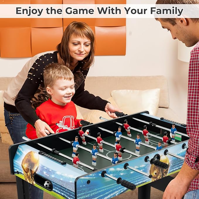 Giantex Foosball Table, 37" Foosball Table Adult Size, with 2 Balls, Score Keeper, Removable Legs, Tabletop Foosball Game, Soccer Table Game for Kids, Teens, Game Room, Parties, Family Night