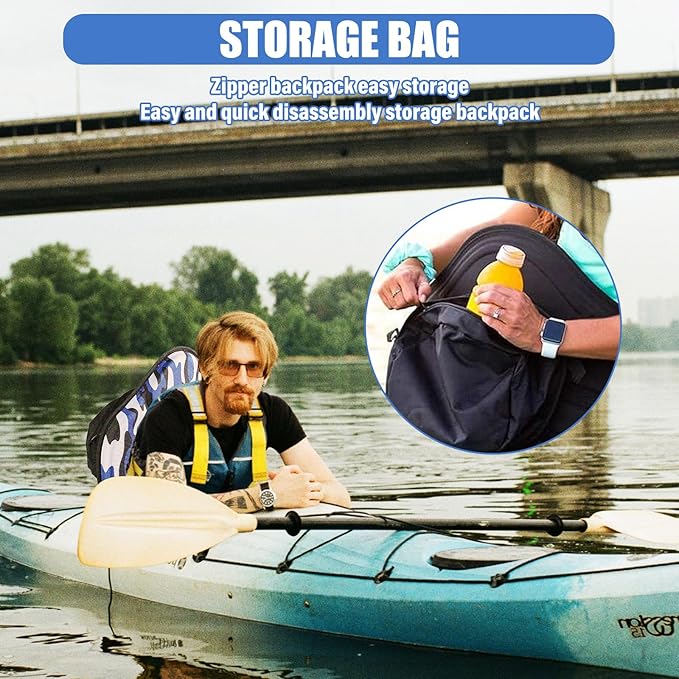 Deluxe Padded Kayak Seats - Premium Shockproof Seats with Back Support for Kayaking, Canoeing, Fishing, Paddle Boarding - Comfort, Versatility and Extra Storage