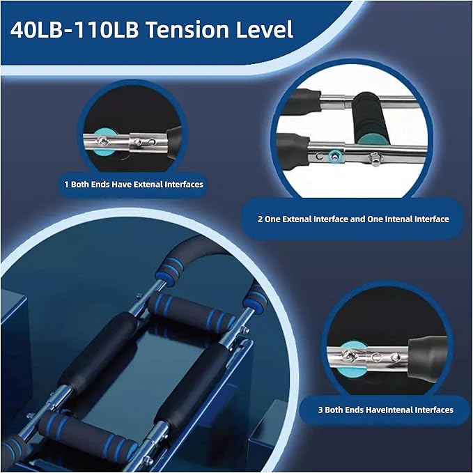 Twister Arm Trainer,Adjustable 40-220lb Chest Workout Equipment Power Twist Arm Trainer,Forearm Strengthener,Portable Twister Arm Workout for Home Fitness