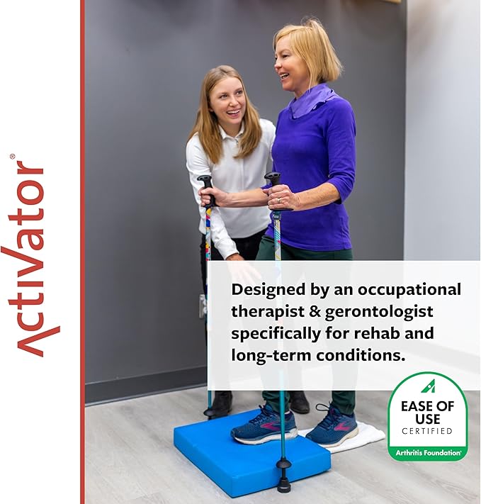 Urban Poling ACTIVATOR® MODA – 1 Pair – for Improved Balance, Greater Weight-Bearing and Rehabilitation with Sand/Snow & Trekking Baskets for multi-season & terrain usage – 784 Ease of Use Certified