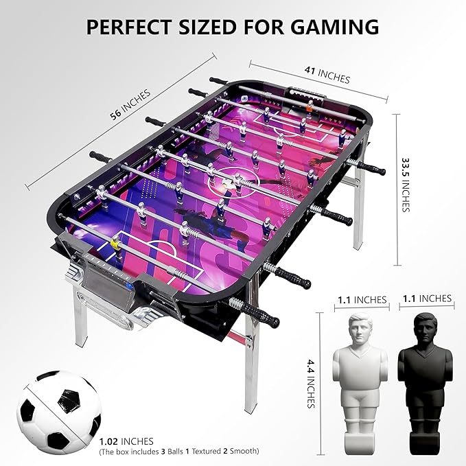 Outdoor Foosball Table Adult Size - Game Tables for Adults with Balls & Players - Soccer Table Game for Indoor Use - Weatherproof Perfect for Tournaments