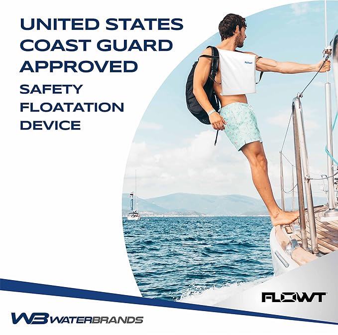 Flowt Boat Seat Cushion and Throw Cushion for Boat Safety – USCG Approved Type IV, Life Cushion for Boat, Durable, Comfortable Boat Seat Cushions for Kayaks, Paddle Board, Canoe and Boating - White
