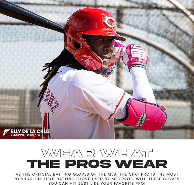 Franklin Sports MLB Baseball Batting Gloves - CFX Pro Adult + Youth - Baseball + Softball - Multiple Sizes + Colors