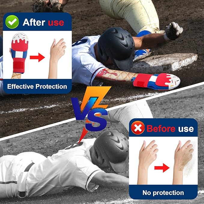 Sliding Mitt Gloves with Arm Sleeves Adjustable Baseball Sliding Mitt Youth Adult Protective Shield for Softball