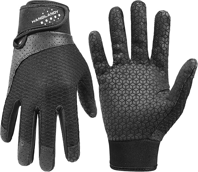HANDLANDY Baseball Batting Gloves for Adult Youth, Grip Breathable Softball Batting Gloves Fit Men Kids Boys Girls