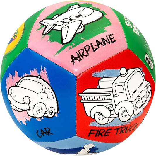 Crayola Score N’ Explore Officially Licensed 5” Color Ball, Interactive Coloring Soccer Ball for Kids, Fun Learning Toy Activity Ball