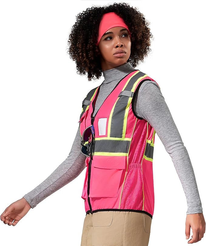AYKRM 11 color Ladies High Vis Reflective Safety Vest for Women