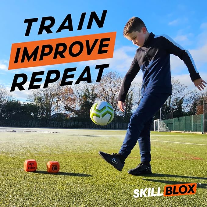 Soccer Kick Up Training Dice (2 pcs) - Soccer Gifts for Boys 8-12 Juggling Skills Game - Training Equipment Accessories (Kick UP DICE)