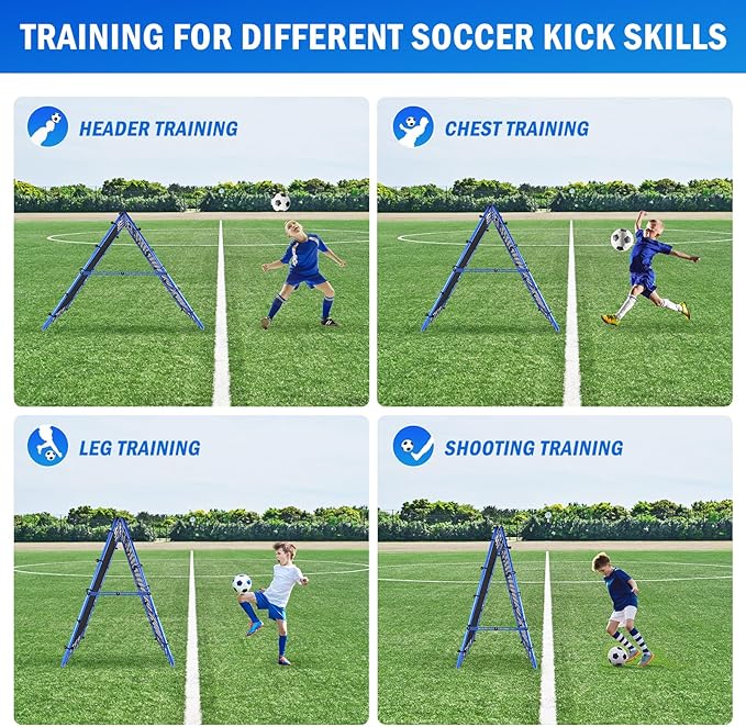 Dual-Sided Soccer Rebounder Net, Fast & Slow Rebound Speed Training for Control, Passing Practice, Easy Setup Baseball/Volleyball Rbounder Pitchback Net Gifts Aids & Equipment for Kids,Teens & Adults