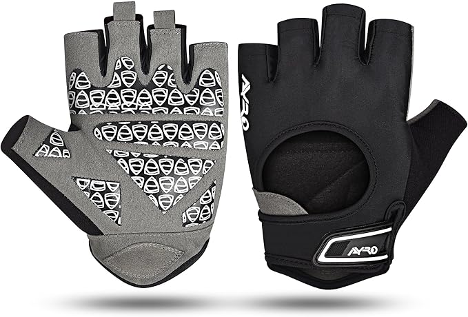 AYRO Breathable Weight Lifting Gym Workout Gloves with Extra Grip for Men & Women, Exercise Gloves with Full Palm Protection, Removal with Durable Closure, for Weightlifting