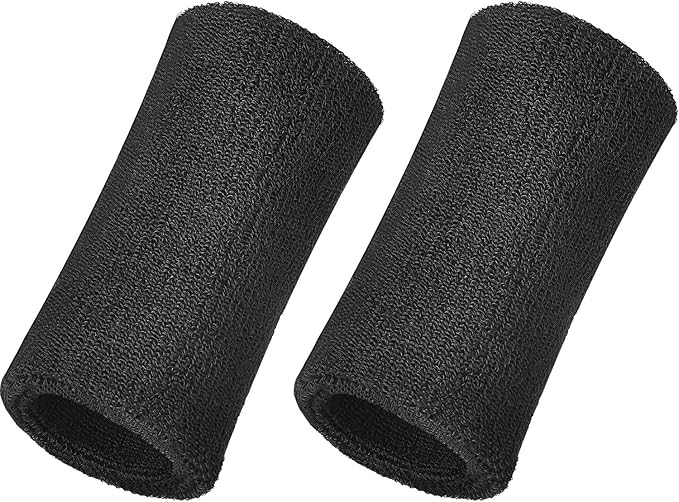 Willbond 6 Inch Wrist Sweatband Sport Wristbands Elastic Athletic Wrist Bands for Sports 2 Pieces