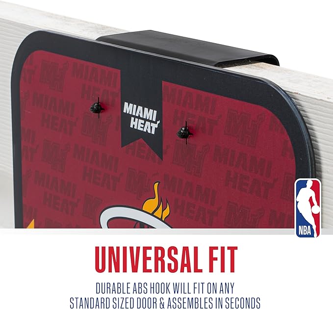 Franklin Sports NBA Team Over The Door Basketball Hoop - Kids Indoor Mini Basketball Hoop with Basketball - NBA Fan Shop Mini Hoop for Bedroom & Office