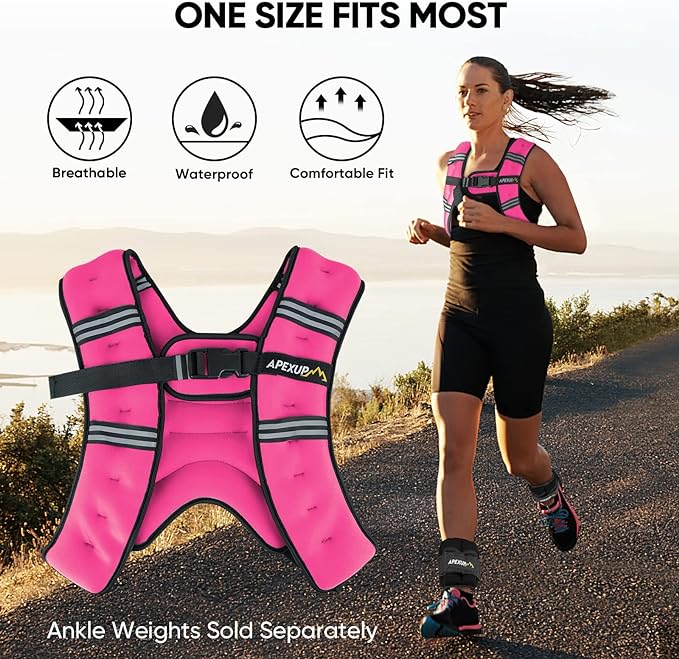 APEXUP Weighted Vest Men Women, Weight Vest for Women Workout Equipment for Strength Training Running