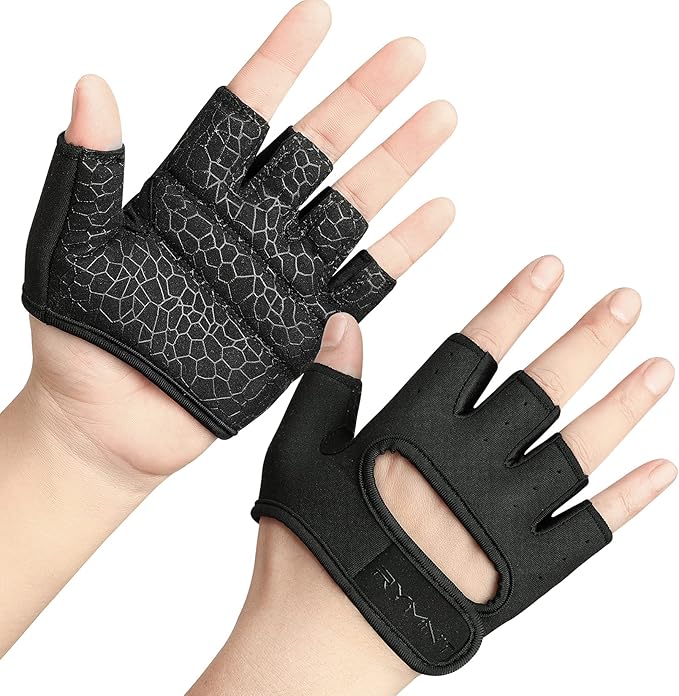 Minimal Weight Lifting Gloves,Short Micro Workout Gloves Grip Pads with Full Palm Protection & Extra Grip for Men Women Weightlifting,Gym,Exercise Training