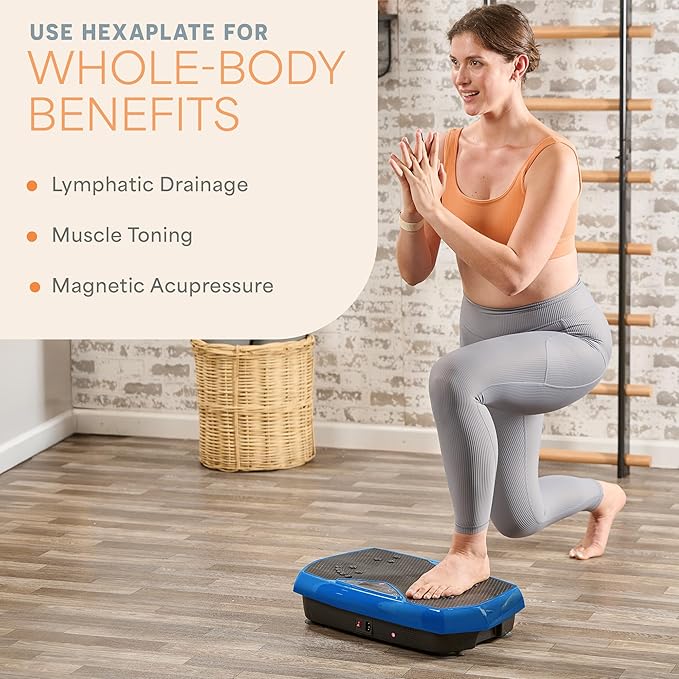 Lifepro Vibration Plate Exercise Machine with Magnetic Acupoints - Full Body Vibration Platform for Beginners and Recovery - Ideal Lymphatic Drainage Massager for Muscle Toning and Overall Fitness