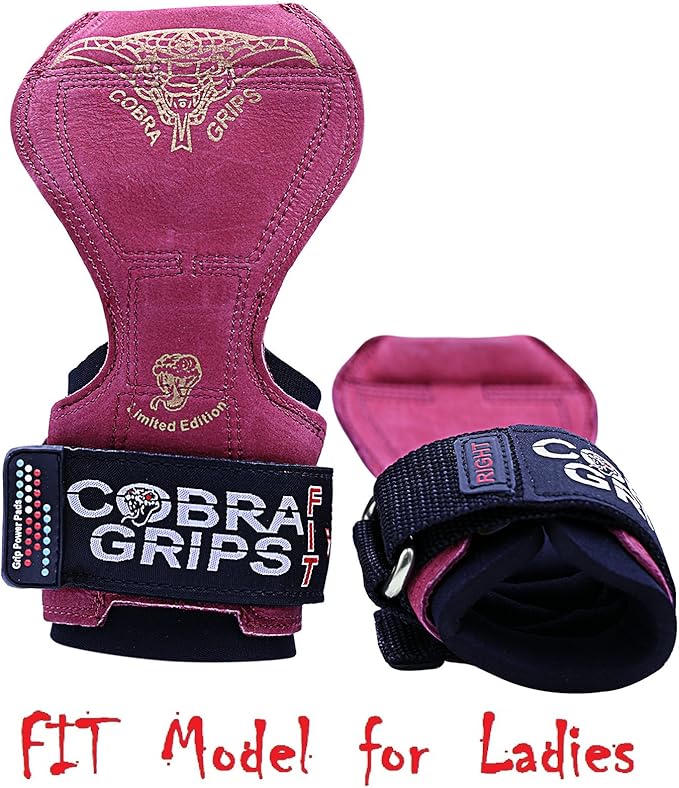 Cobra Grips PRO Weight Lifting Gloves Heavy Duty Straps Alternative Power Lifting Hooks for Deadlifts Adjustable Neoprene Padded Wrist Support Bodybuilding