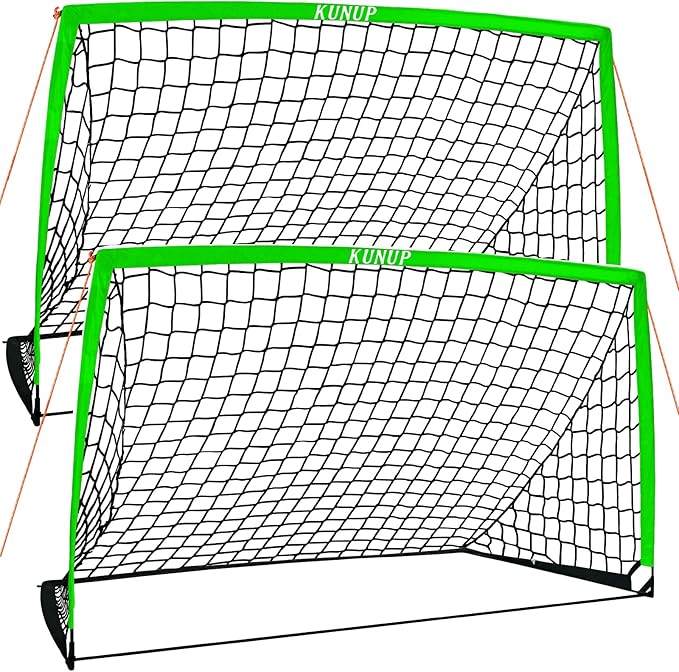 2 of 5×3 6x4 9x5 FT Portable Kids Soccer Goals Set, Foldable Soccer Practice Nets for Backyard with Carrying Bag for Toddler Youth Pop Up Soccer Training Equipment Indoor Outdoor Sports Game Gift