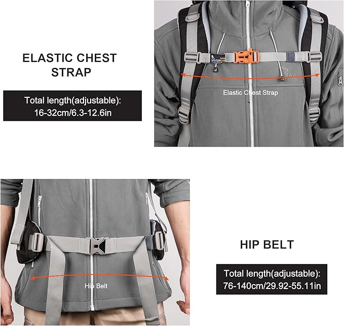 MOUNTAINTOP 70L Internal Frame Backpack Camping Backpacking Hiking Backpack for Men Women with Rain Cover