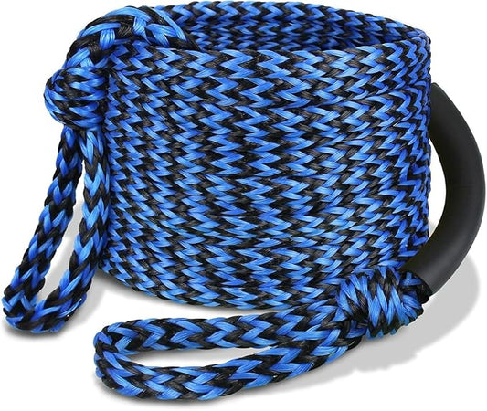 Boat Tow Rope 60ft 3-6K, Floating Ropes for Towable Tubes，Watersport Accessories