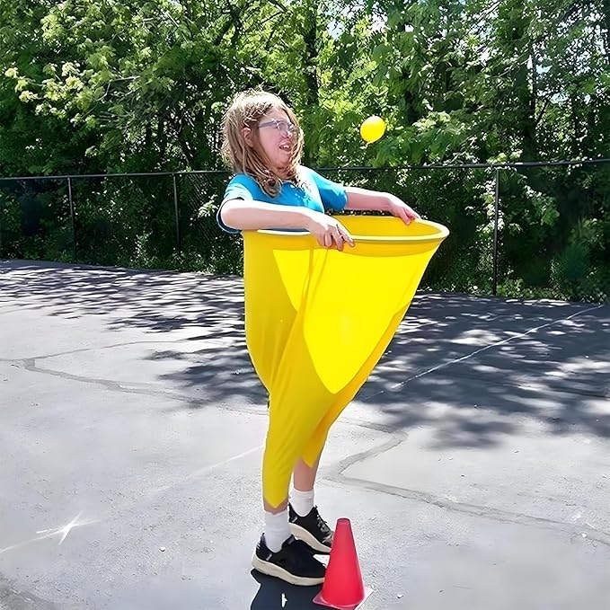 Granny Pants Yard Game, Oversized Granny Pants Outdoor Game for Adults, 8 Elastic Balls+Pump, Backyard Parties and Field Day(Green+Blue)