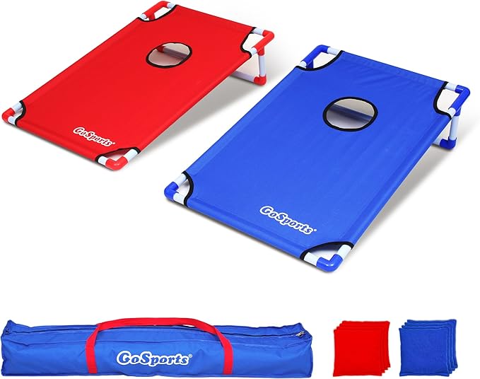 GoSports Portable Cornhole Game Sets – Premium Outdoor Lawn or Beach Toss Game for Kids and Adults