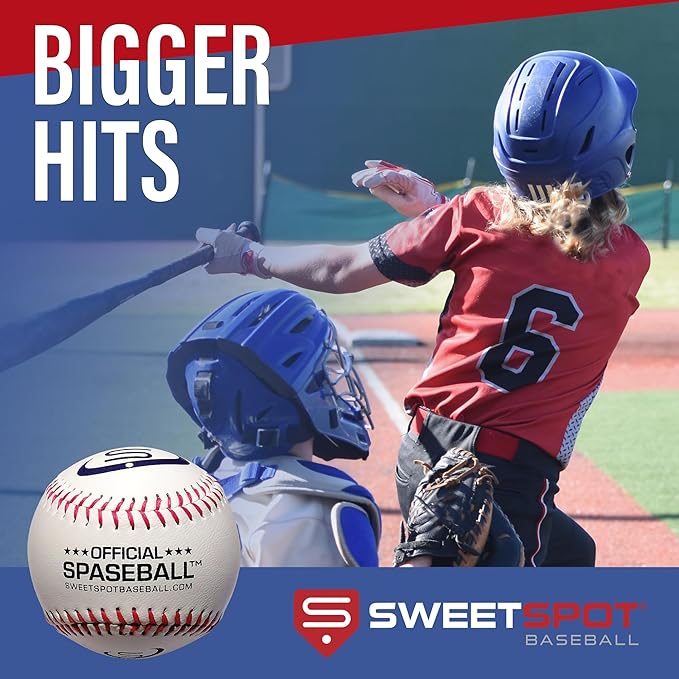 SweetSpot Senior 34 | Plastic Bat and Ball Combo Set | 34” Length | Backyard Baseball Set for Youth, Kids, Teens, and Adults