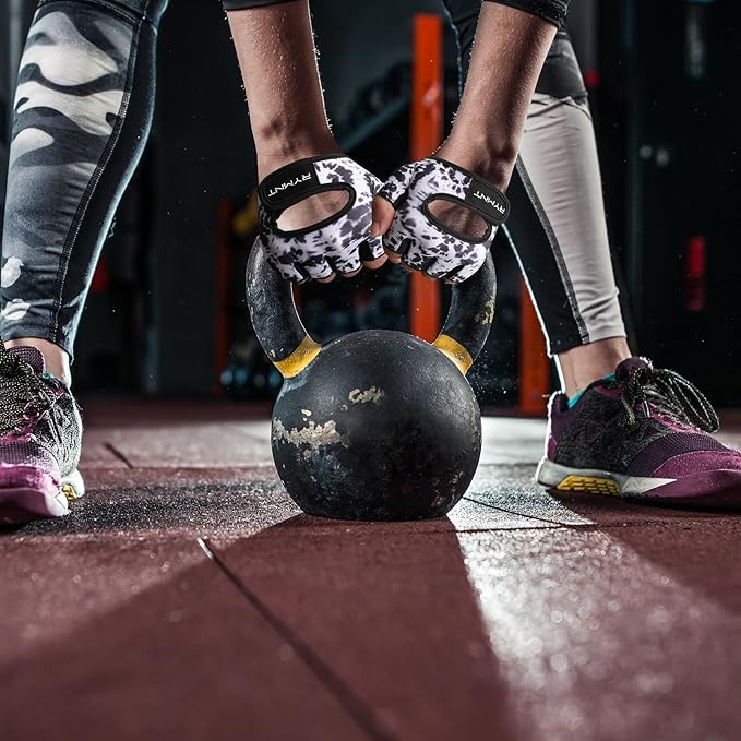 Minimal Weight Lifting Gloves,Short Micro Workout Gloves Grip Pads with Full Palm Protection & Extra Grip for Men Women Weightlifting,Gym,Exercise Training