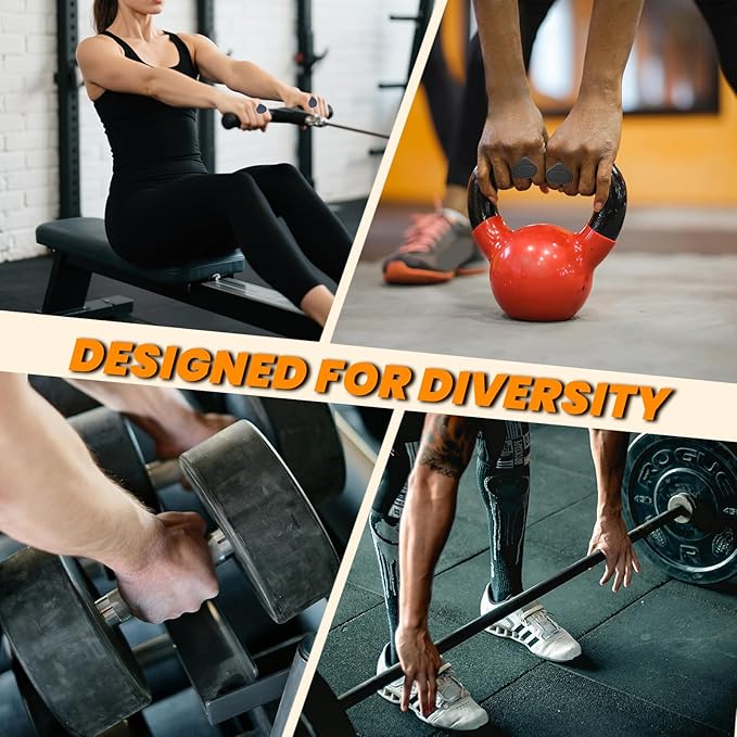 Weight Lifting Gloves for Men Women: Rubber Gym Weightlifting Anti-Slip Workout Grips for Gym Training and Exercise, Weight Lifting, Dumbbell, Deadlift, Bar Pad Pull Up Grippers No Sweaty
