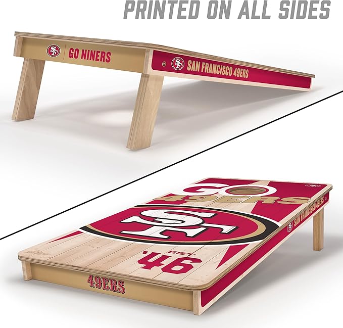 YouTheFan NFL 2’ x 4’ Professional Wood Cornhole Game