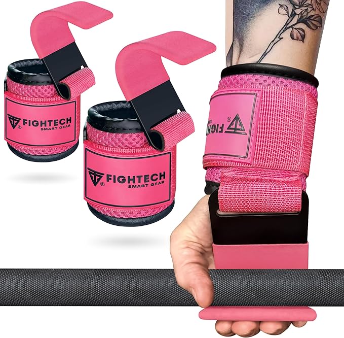 Premium Weight Lifting Hooks (Pair) - Heavy Duty Hand Grip and Wrist Straps Support - 9 mm Neoprene Padded for Deadlifts, Pull Ups, and Shrugs - Durable Workout Accessories for Men and Women