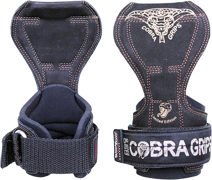 Cobra Grips PRO Weight Lifting Gloves Heavy Duty Straps Alternative Power Lifting Hooks for Deadlifts Adjustable Neoprene Padded Wrist Support Bodybuilding