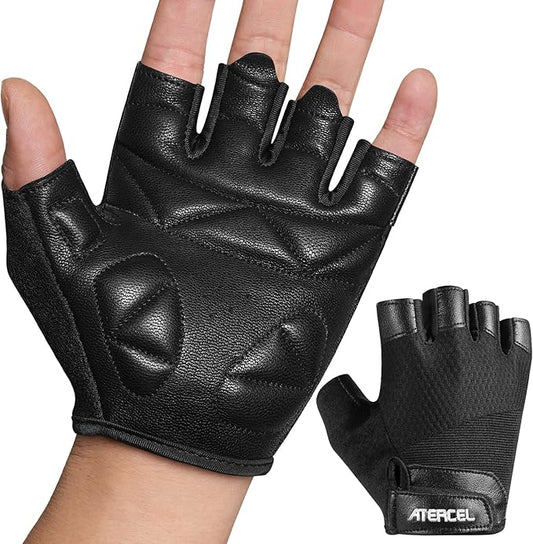 ATERCEL Premium Leather Workout Gloves, Ideal for Men and Women, Suitable for Weightlifting, Gym, Cycling