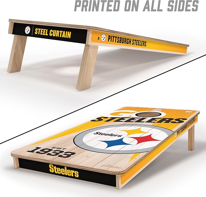 YouTheFan NFL 2’ x 4’ Professional Wood Cornhole Game