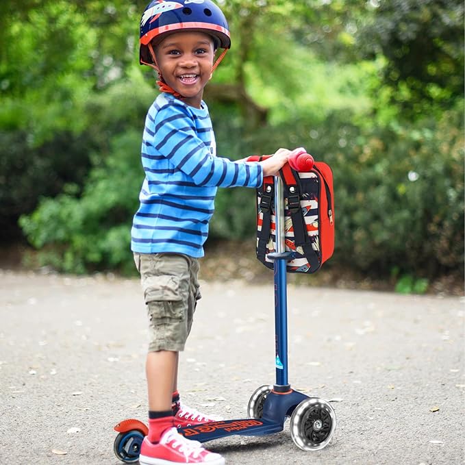 Micro Kickboard - Mini Deluxe Foldable LED Scooter, 3-Wheeled, Lean-to-Steer, Swiss-Designed Micro Scooter with LED Light-Up Wheels, for Kids Ages 2-5