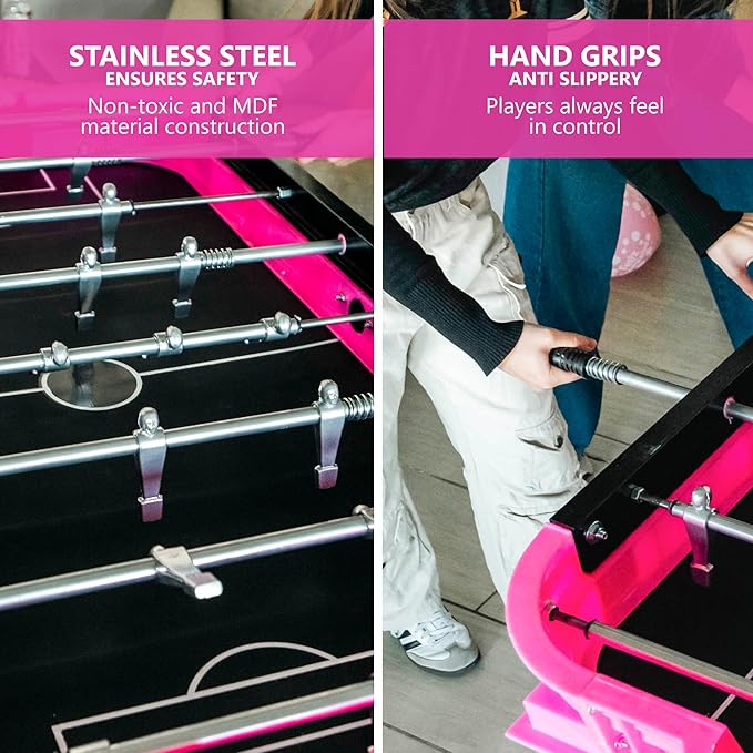 Outdoor Foosball Table Adult Size - Game Tables for Adults with Balls & Players - Soccer Table Game for Indoor Use - Weatherproof Perfect for Tournaments