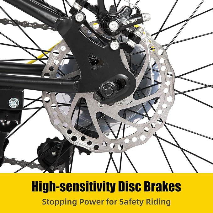 JOYSTAR 20 Inch Mountain Bike for Kids Ages 7-12 Year Old, 3-Inch Wide Knobby Tires, 7 Speed Shimano Drivetrain, Disc Brakes, Fat Tire Kids Bicycles for Boys Girls