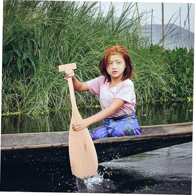 Lightweight Kids Canoes Paddle Decorative Wood Paddle for Children Unisex Performance Boat Accessory