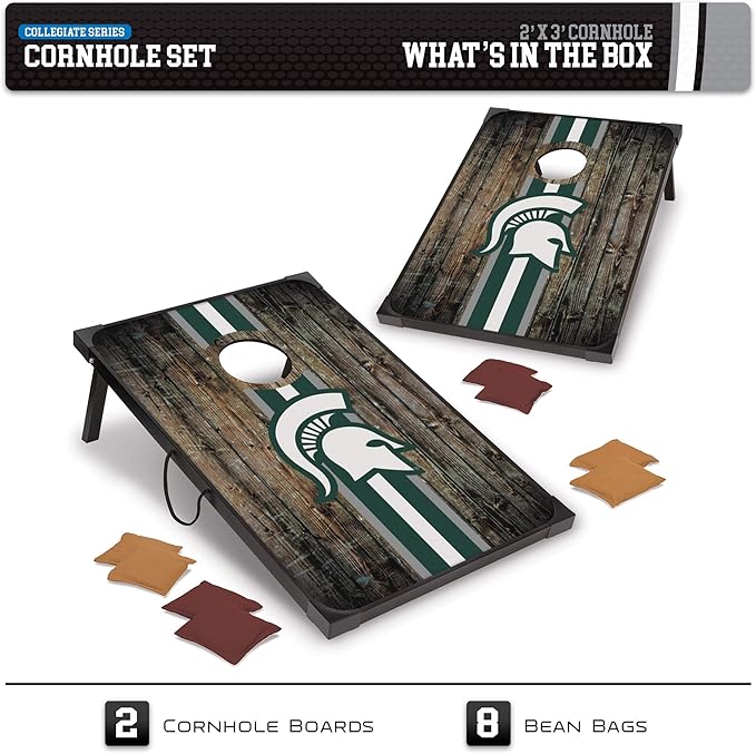 Wild Sports NCAA 2' x 3' MDF Deluxe Cornhole Set - with Corners and Aprons