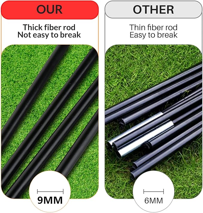 Soccer Goal with Carry Bag, 10/9MM Strengthen Pole, Arched Design, Kids Soccer Goals for Backyard Set 5x 3.1/3.6x2.7/2.9x2.4ft Portable Pop Up Soccer Nets for Toddler, Adults, Youth Games, Play, Gifts