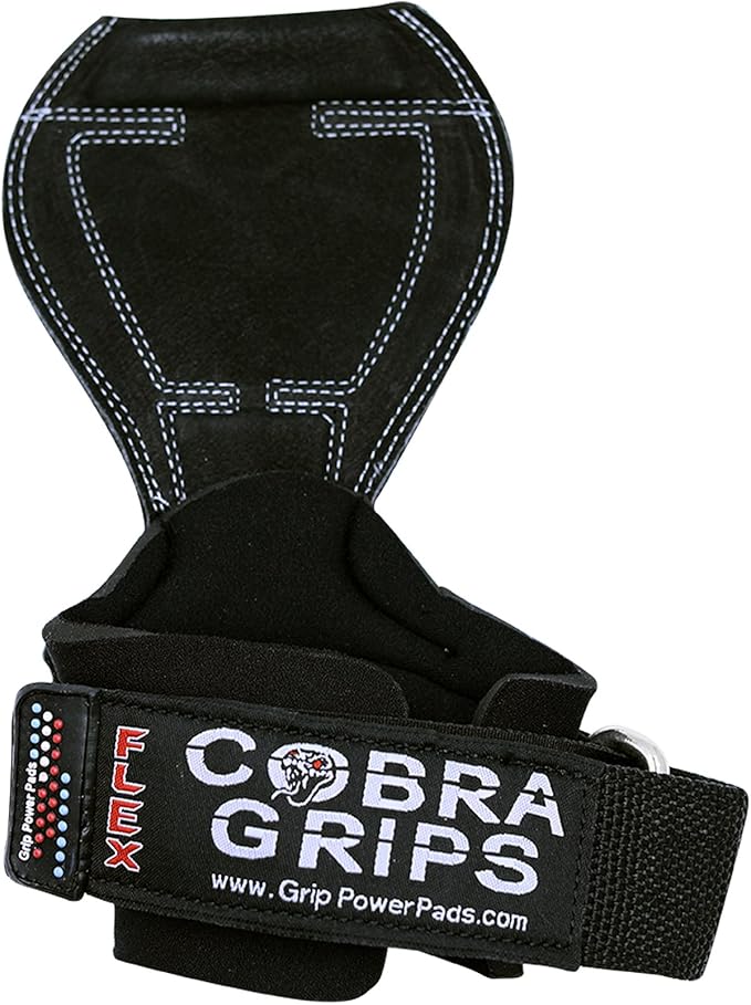 2018 Cobra Grips Flex Model Weight Lifting Gloves Heavy Duty Straps Alternative Power Lifting Hooks for Deadlifts with Padded Wrist Wrap Support Bodybuilding
