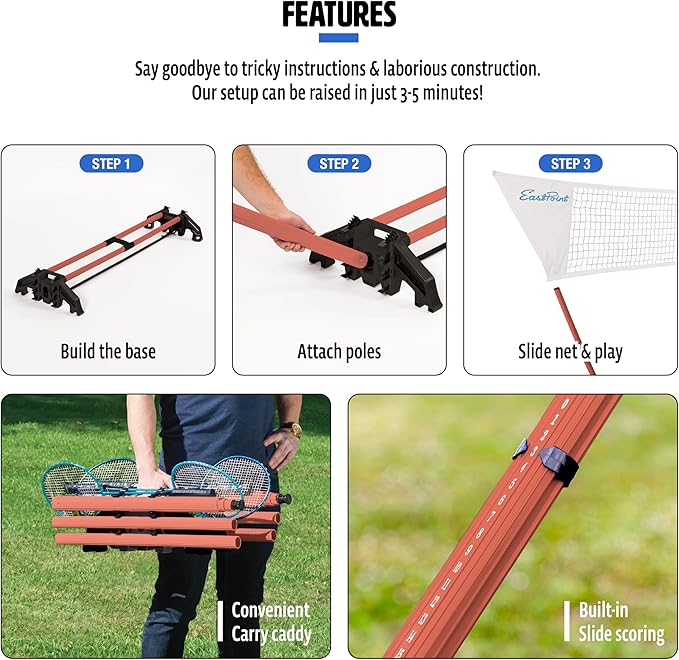 EastPoint Sports Easy Setup Badminton Set