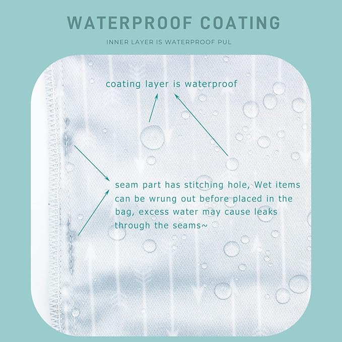 Wet Dry Bag Waterproof Reusable Wet Bag for Swimsuit, Travel, Bathing, Beach, Pool, Diapers, Yoga Gym Bag Dirty Wet Clothes Daycare Organizer with Two Pockets (duck skateboard)