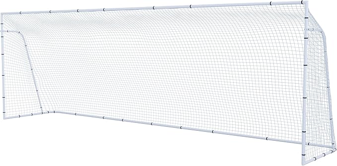 Vallerta® Official Size Steel Soccer Goal. Heavy Duty Frame w/Net. Tournament, Regulation Size. Professional Portable Practice Training Aid.