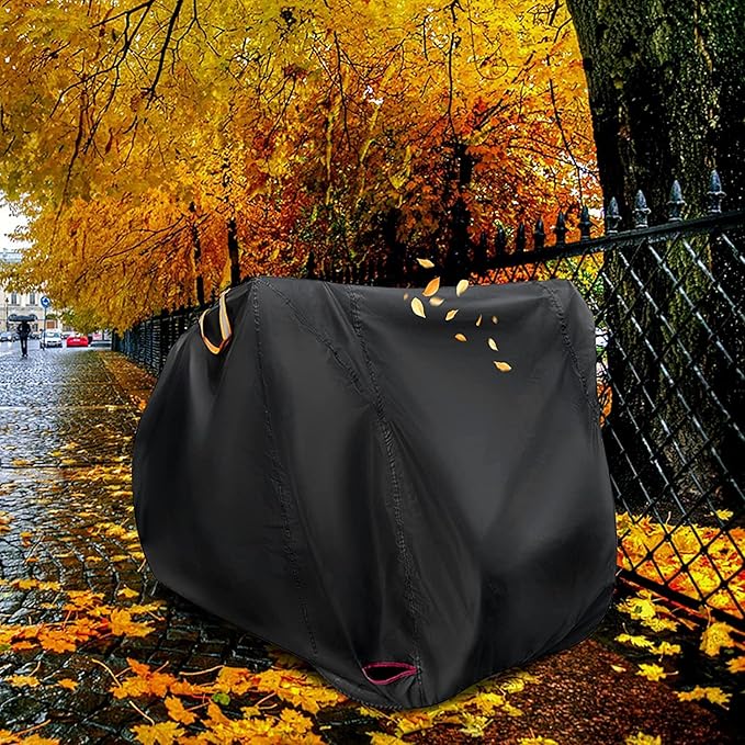 NEVERLAND Bike Cover Outdoor Waterproof Bicycle Covers Storage for 2 or 3 Bikes with Lock Hole Sun Rain Wind Dust Proof for Mountain Road Exercise Electric Hybrid Cruiser Bike