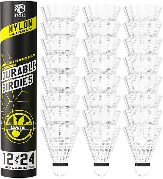 Badminton Birdies - Nylon Bedminton Shuttlecocks for Softball/Baseball Batting Training - Highly Stable & Durable Shuttle Balls for Indoor and Outdoor Matches
