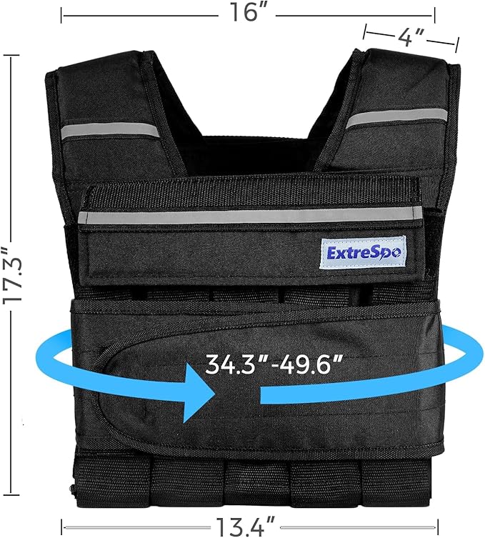 Adjustable Weighted Vest for Men Women, 40lb Rucking Weight Vests Adjustable for Running, Training Workout, Jogging, Walking