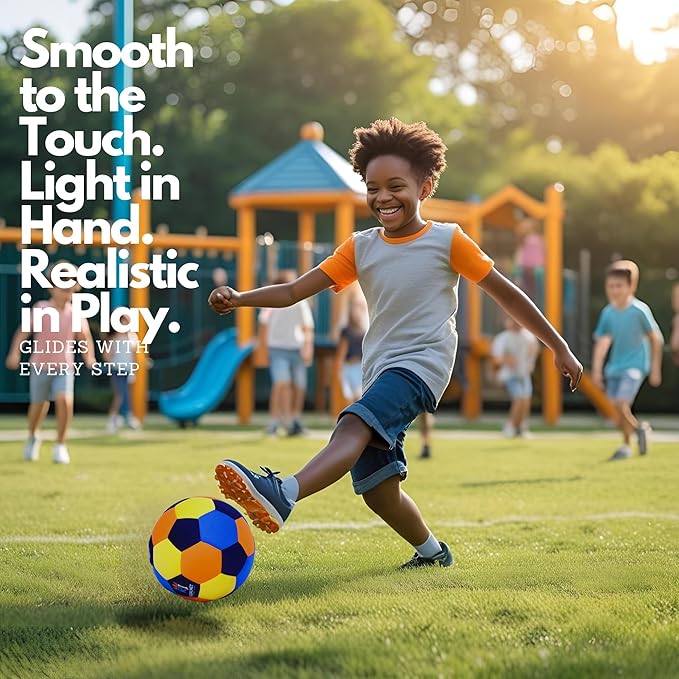 Regalmet Indoor Soccer Ball for Kids Ages 4–12 | Wall Safe Soft Foam Ball | Silent Soccer Ball for Training & Play | Size 4 Kickball for Boys & Girls | Great Soccer Gift Idea
