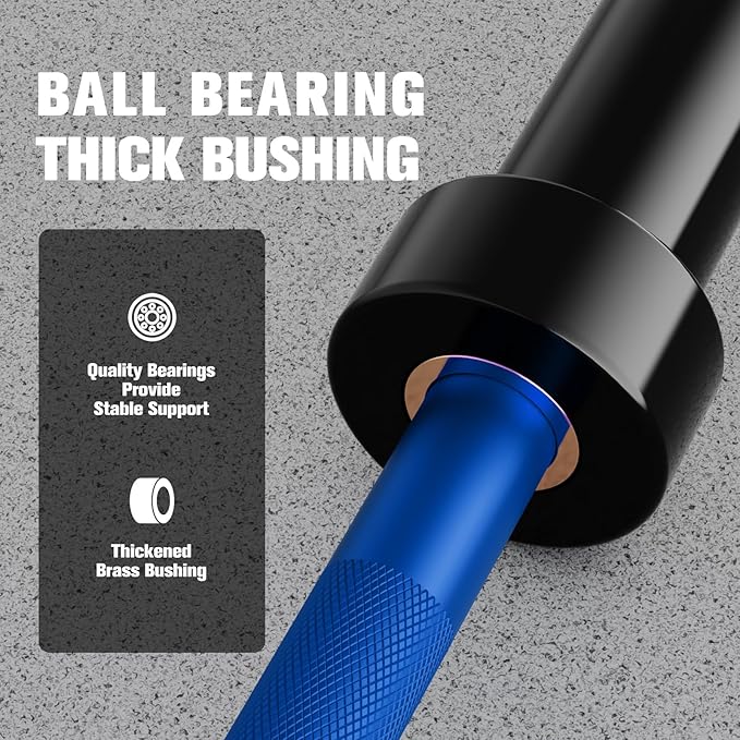 RitFit Barbell Weight Set - 4/6FT Olympic Barbell with Weight Plates (55-275LB Total) - Weightlifting Equipment for Squats, Curls, Deadlifts, Presses, Hip Thrusts