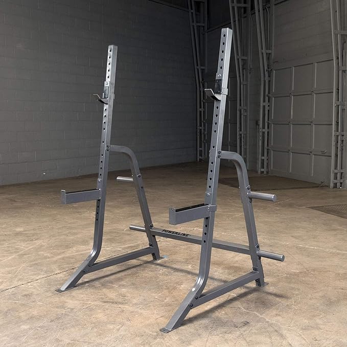Body-Solid Powerline (PMP150) Multi-Press Rack - Adjustable Barbell Stand with 600 LB Capacity, Safe Lift-Offs, and Weight Storage for Home Gym Squat and Bench Press Workouts